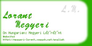 lorant megyeri business card